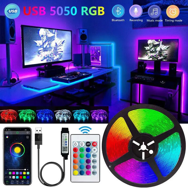 Bluetooth Smart LED Strip Lights with Remote Control - FlexBucket