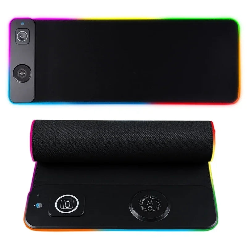 RGB Gaming Desk Mat With Wireless Charging