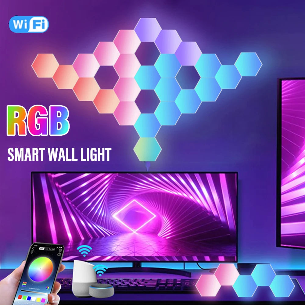 Smart RGB Hexagon Panels BT and WIFI Options