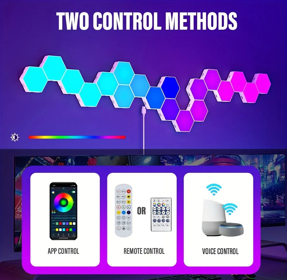 Smart RGB Hexagon Panels BT and WIFI Options
