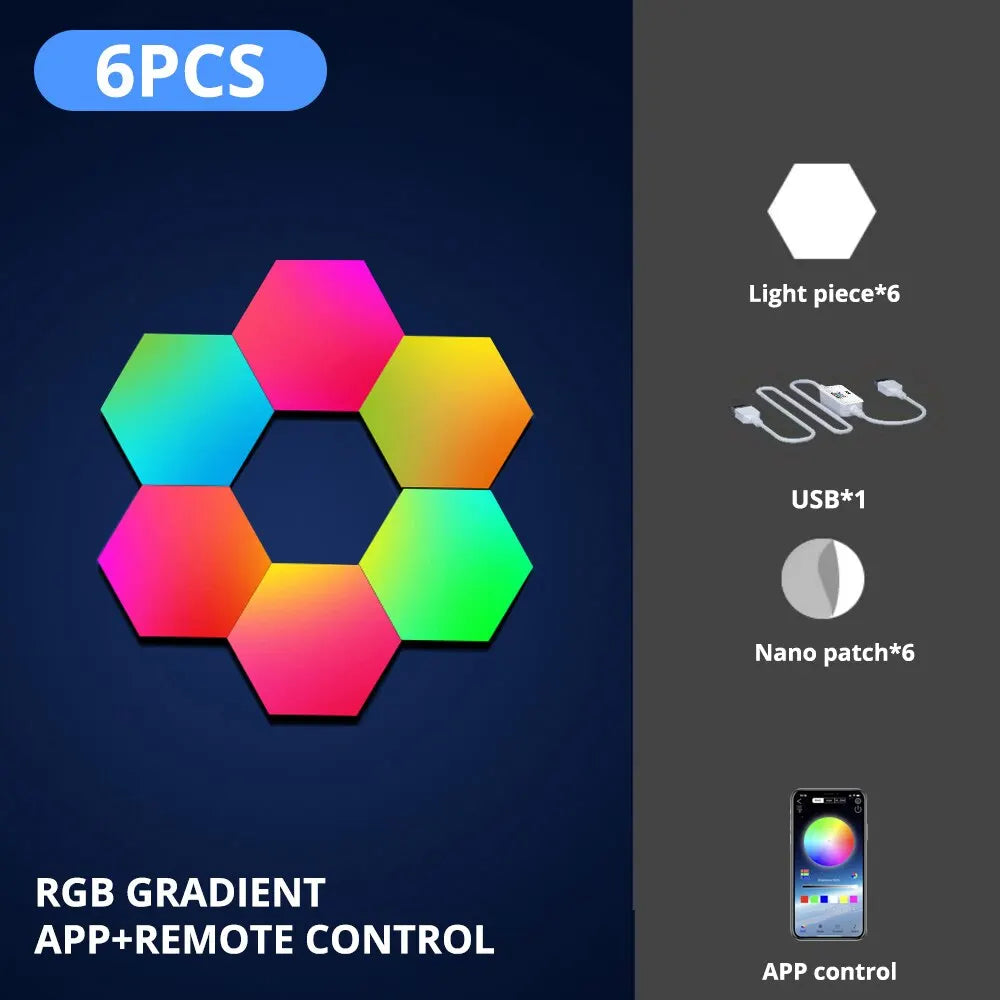 Smart RGB Hexagon Panels BT and WIFI Options