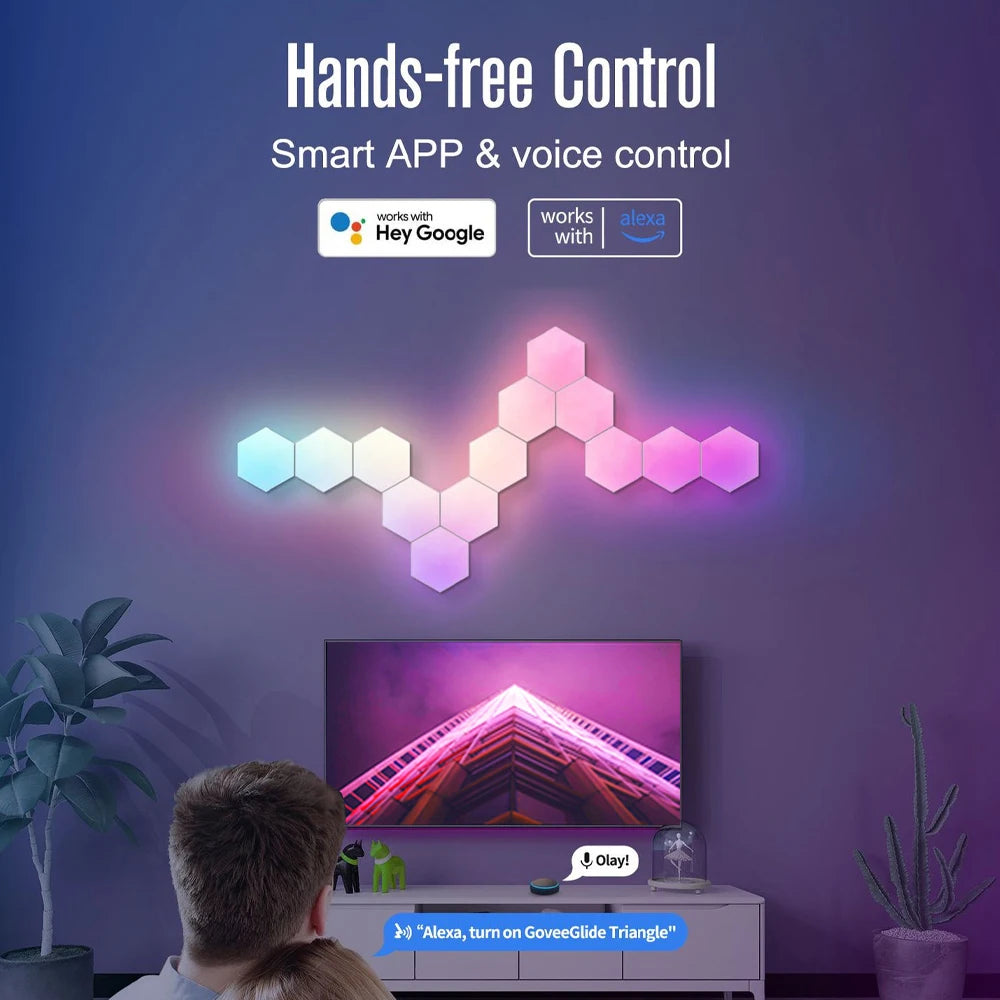 Smart RGB Hexagon Panels BT and WIFI Options