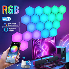 Smart RGB Hexagon Panels BT and WIFI Options