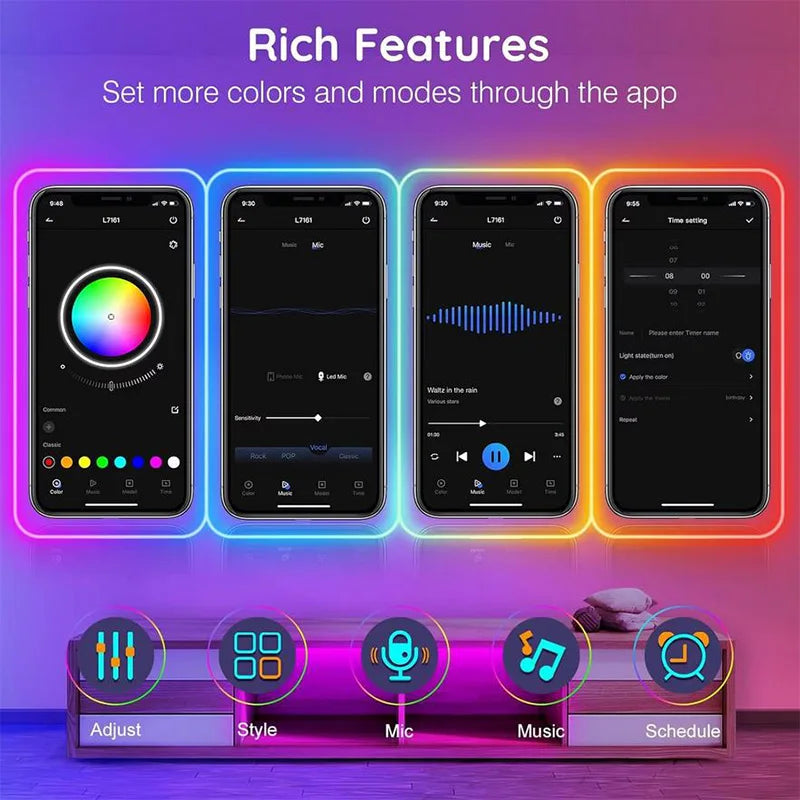 RGB Neon Strip Lights