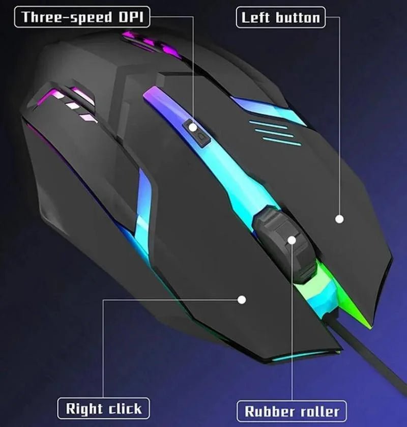 Ergonomic RGB Gaming Mouse - FlexBucket