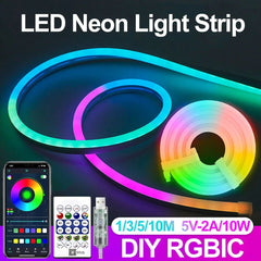 Musical NEON LED Strip Lights - FlexBucket