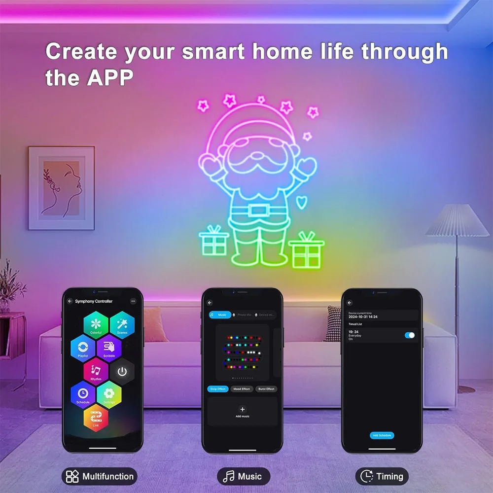 Musical NEON LED Strip Lights - FlexBucket