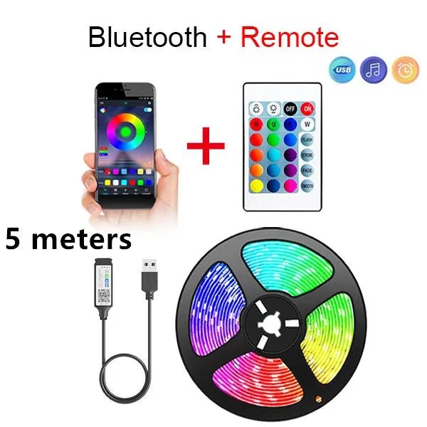 Bluetooth Smart LED Strip Lights with Remote Control - FlexBucket