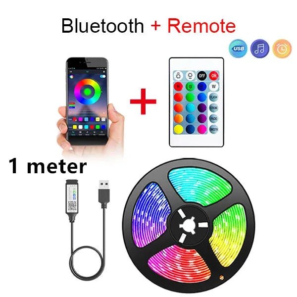 Bluetooth Smart LED Strip Lights with Remote Control - FlexBucket
