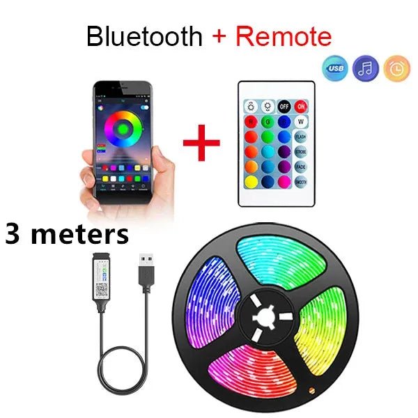 Bluetooth Smart LED Strip Lights with Remote Control - FlexBucket